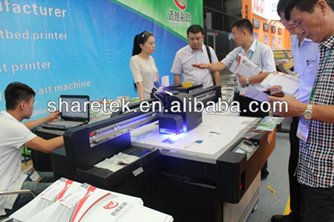The latest  LED uv flatbed label printer made in china with KONICA 1024 2