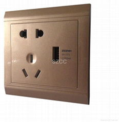 USB rechargeable wall socket