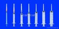 3 parts disposable syringe