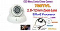 1/3" Sony Effio-e 700tvl 36leds 2.8~12mm varifocal lens metal cctv dome camera  2