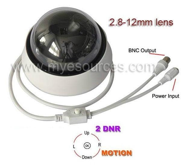 2MP 2.8-12mm ZOOM Lens 700TVL SONY CCD Effio-E OSD MENU CCTV Indoor Dome Camera 2