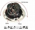 2MP 2.8-12mm ZOOM Lens 700TVL SONY CCD Effio-E OSD MENU CCTV Indoor Dome Camera 3