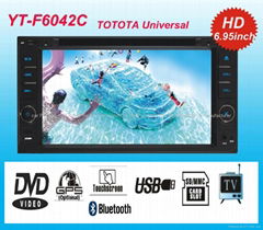 One din 7 inch car dvd player with bluetooth gps