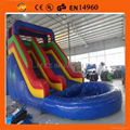 Inflatable slide with water pool 1