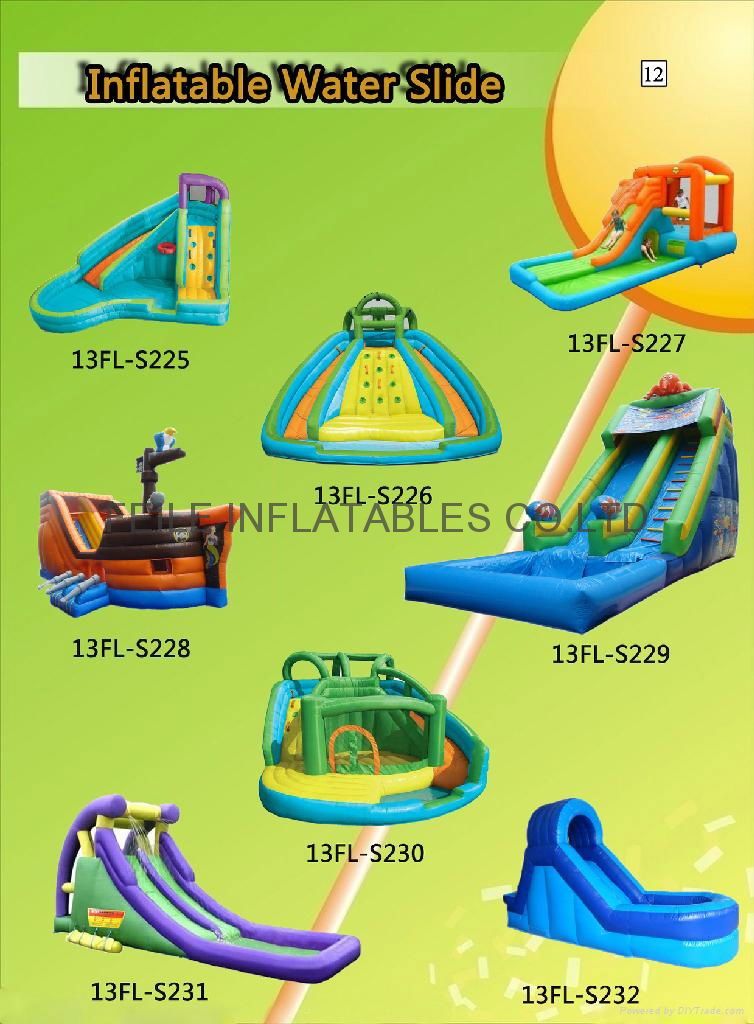 Inflatable slide with water pool 2