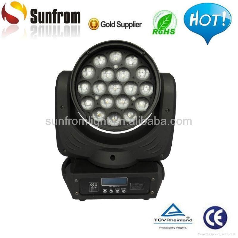 19*12W RGBW 4 in 1 LED Zoom Moving Head Light 2