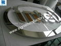 Polished mirror stainless steel sign