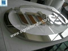 Polished mirror stainless steel sign letters