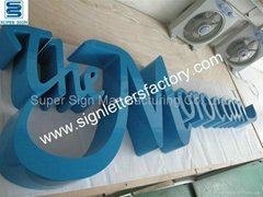 Painted metal sign letters