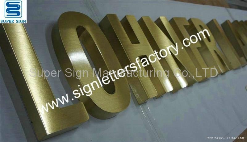 Brass sign letters