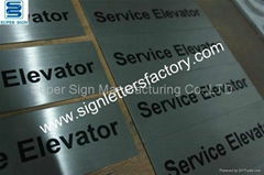 Etching sign panels