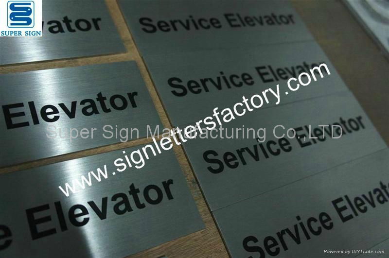 Etching sign panels