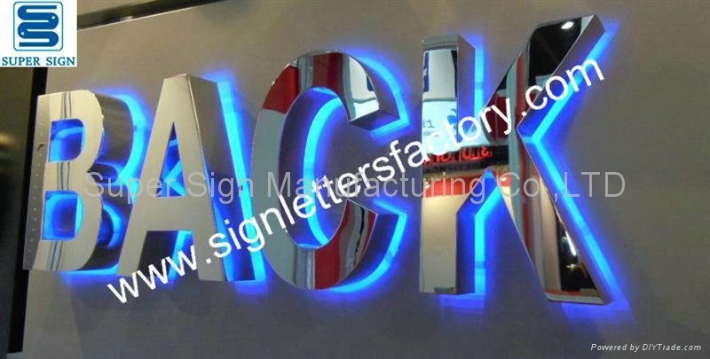 halo lit LED sign letters