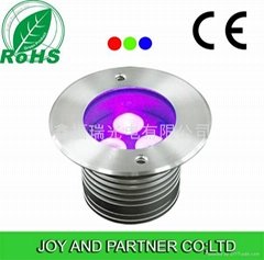 9W LED tricolor inground light with IP67