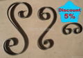 forged iron C-style scrolls