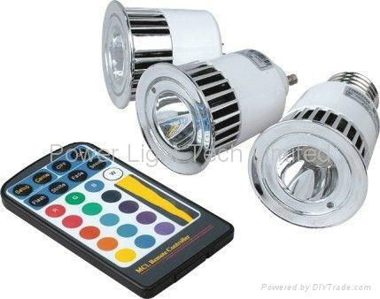 5W RGB LED Spotlight Bulb Lamp/RGB E27 aspot/RGB GU10/RGB MR16 spot 2