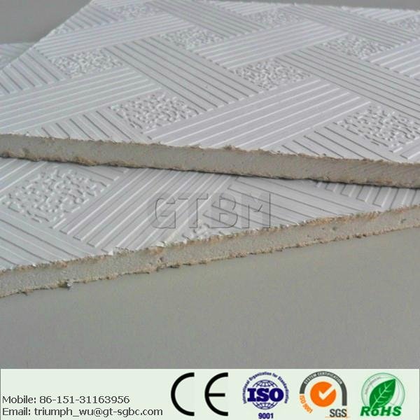 PVC gypsum ceiling tile