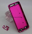 Metal Back Housing Battery Door Cover Mid Frame Replacement for iPhone 5 5S 4