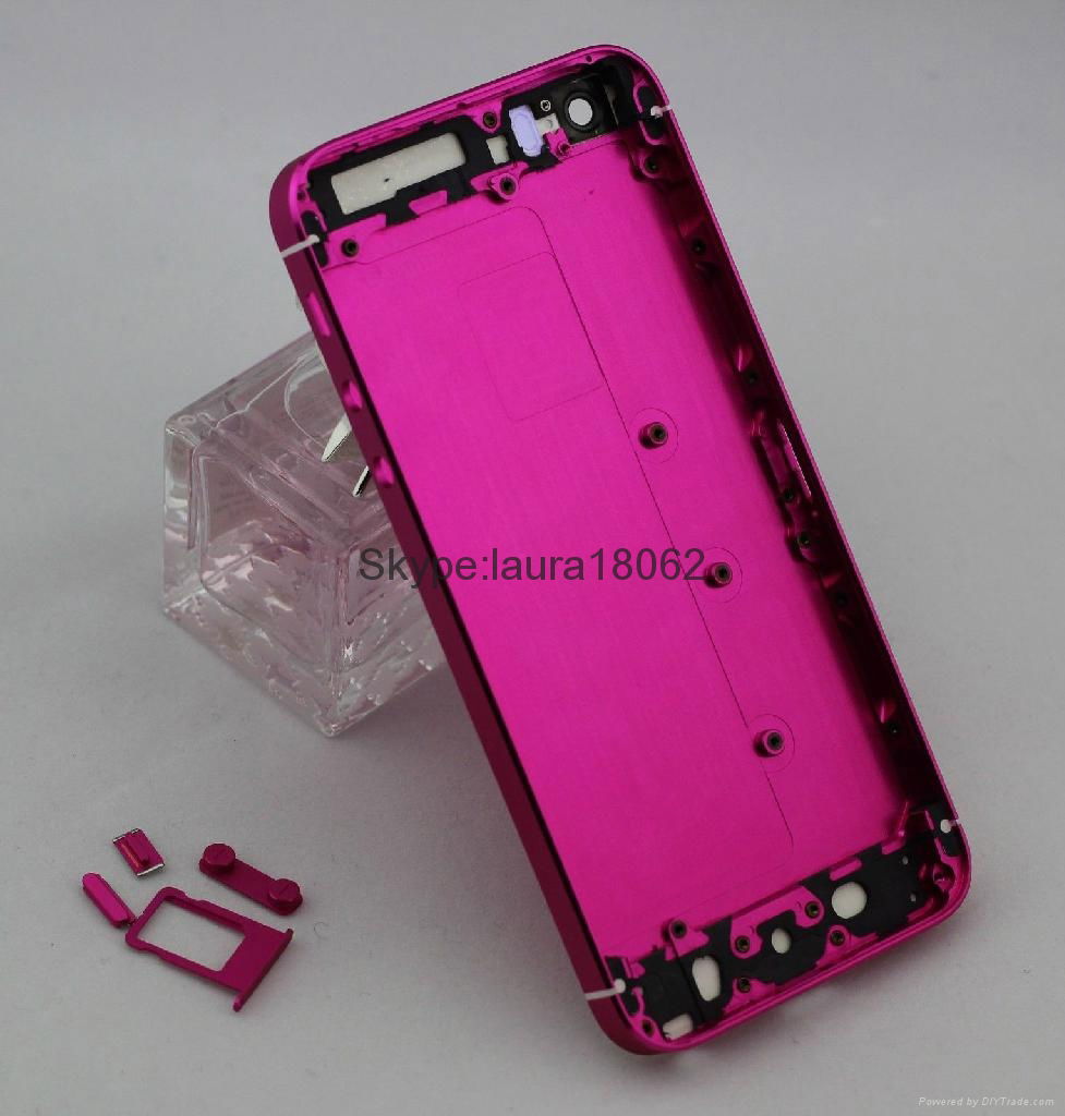 Metal Back Housing Battery Door Cover Mid Frame Replacement for iPhone 5 5S 4