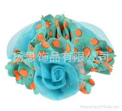 bright-coloured comfortable headdress flower for hair tieing 