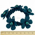 2014 Fashion Design Crystal Flower Ornament Silk Elastic Hair Bands