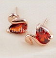 Latest Fashion Hot Sale New Design  2014 Crystal Earrings For Wome 5