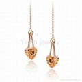 Noblest design colorful round crystal earrings for women