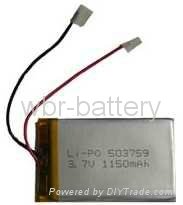 Li-polymer Battery-3.7V 1150mAh