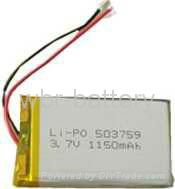 Li-polymer Battery-3.7V 1150mAh 2