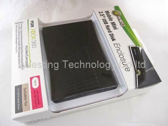 Mobile Mini 2.5 inch USB Hard Disk Case Enclosure Black for Xbox360