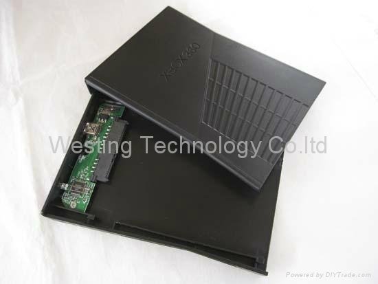 Mobile Mini 2.5 inch USB Hard Disk Case Enclosure Black for Xbox360 3