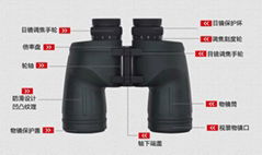 双筒望远镜10x50MS，袖珍望远镜.