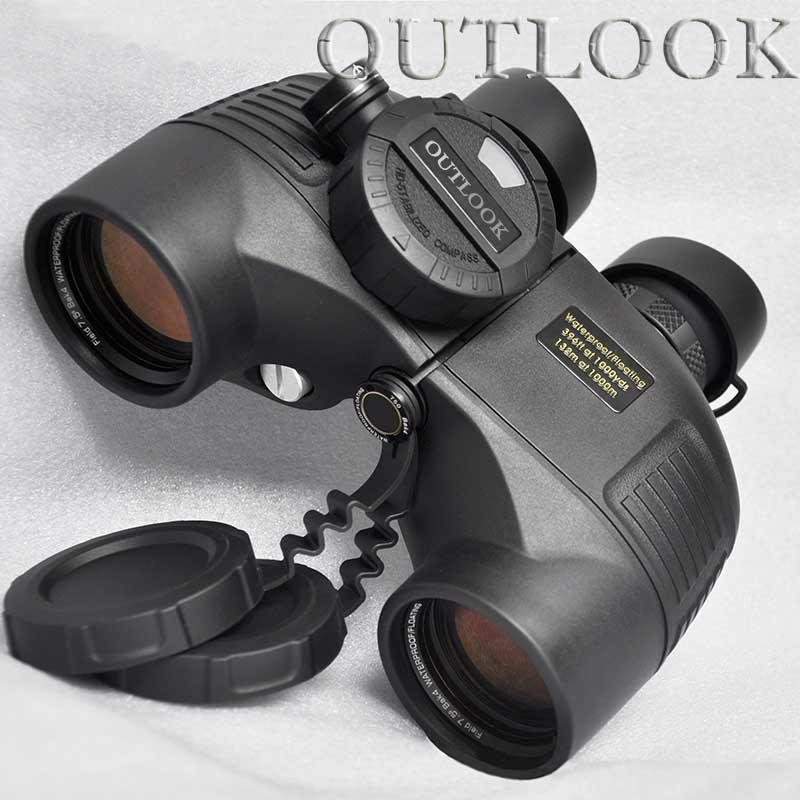 Marine waterproof 7x50 big compass binoculars multi colors 3
