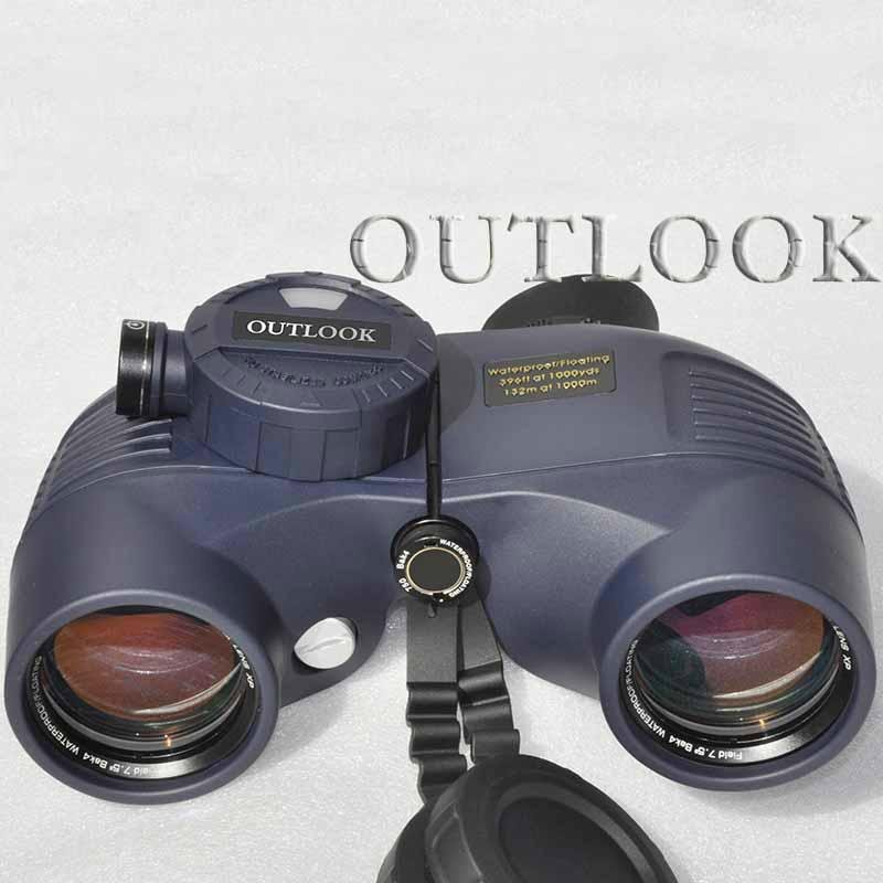 Marine waterproof 7x50 big compass binoculars multi colors 5
