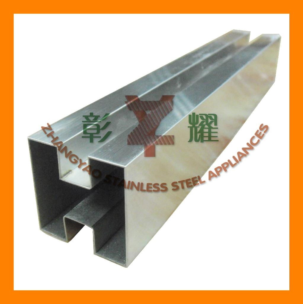 Stainless Steel Double Slot Square Tube 2