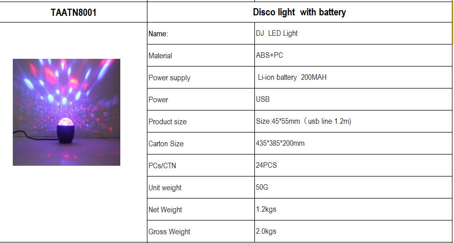 Friends Party Light Mini Disco Light DJ LED light dance light 5