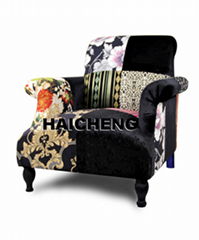 Spanish Style single patchwork fabric sofa