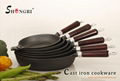 Cast Iron Frying Pans With Wooden Handle