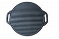 Cast iron grill pan with two handles