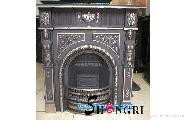 Casr Iron Fireplace Square Stove 3