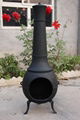 Cast Iron Chiminea Outdoor Garden Wood Bruning Fire Stove 