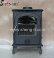 casting iron wood fuel stove fireplace