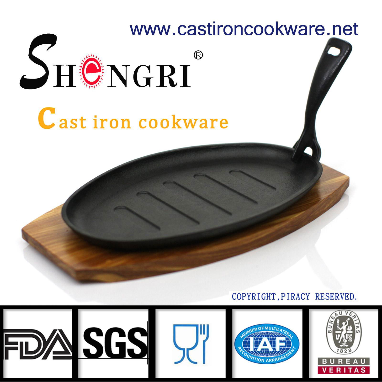 Cast iron steak pan