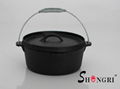 Pre-Seasoned 6-Quart Camp Cast Dutch Oven with Iron Lid Camping 