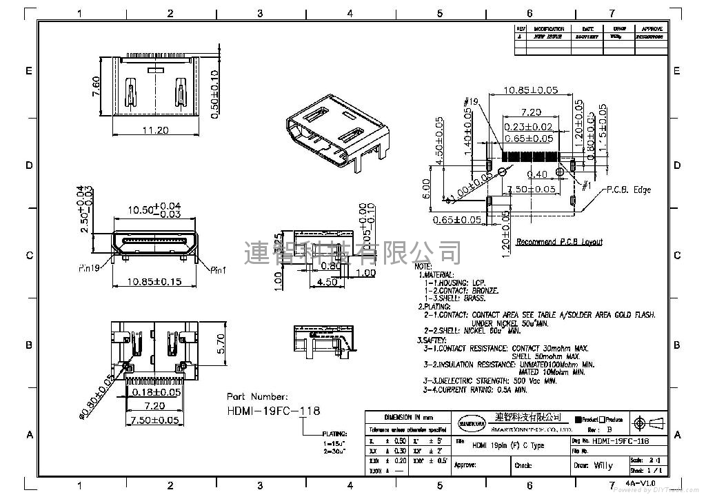 MICRO HDMI / Mini HDMI (Taiwan Manufacturer) - Terminal - Electronic