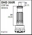 DHD 350R COP 54 DHD5 DTH Bits 8 Splines