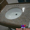 Quartz Marble Granite Vanity Top With Ceramic Sink 3