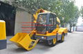 Mobile self-loading concrete mixer