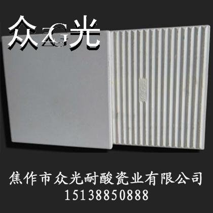 焦作众光厂家供应双面槽耐酸瓷板150*75*15规格 4