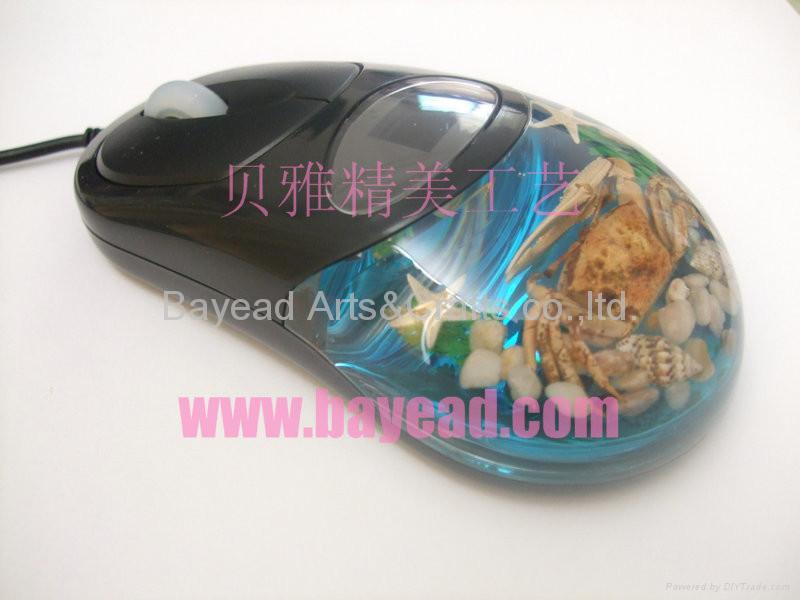 Real Scorpion Insect Amber Optical Computer Mouse For Gift 5